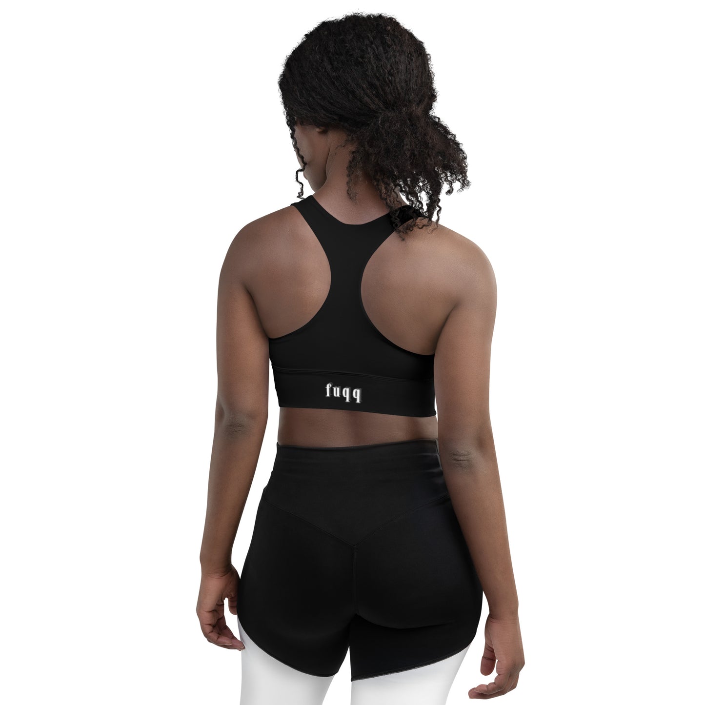 Recycled Longline Sports Bra Black