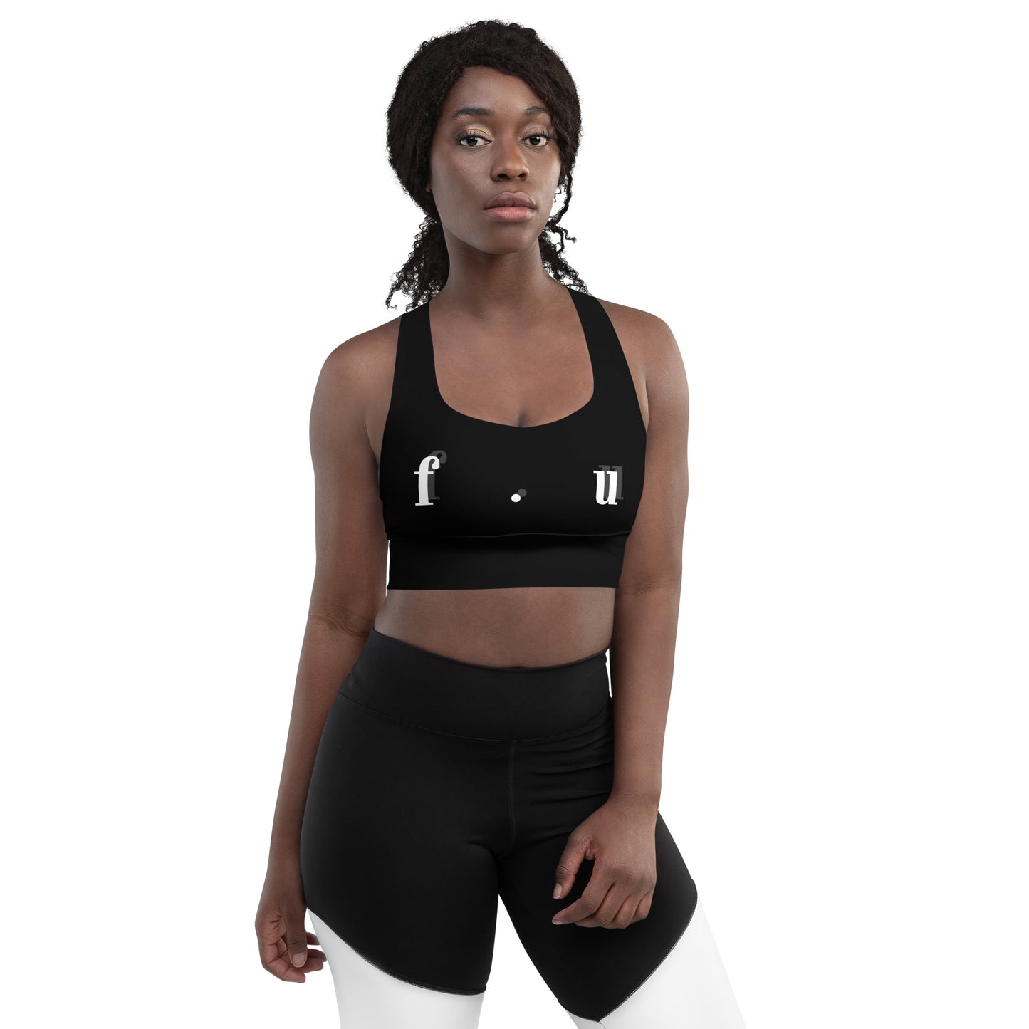 Recycled Longline Sports Bra Black